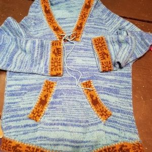 Alpaca and acrylic hoodie/sweater